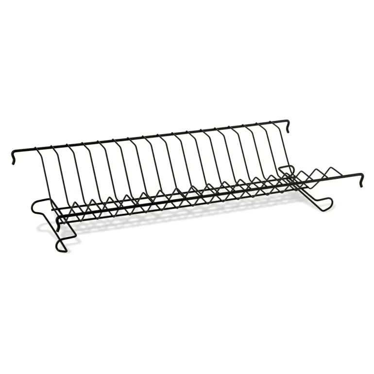 TADAR NOVA Dwupoziomowa suszarka do naczyń z 2 tacami i ociekaczem + uchwyt na deskę 53 x 33 x 24 cm / czarna