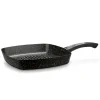 TADAR PATELNIA NON-STICK GRILLOWA MARMARA BLACK 26CM BEZ INDUKCJI