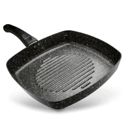 TADAR PATELNIA NON-STICK GRILLOWA MARMARA BLACK 26CM BEZ INDUKCJI