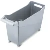 TADAR | PLASTIC FORTE POJEMNIK/ORGANIZER/WÓZEK NA KÓŁKACH 17x45x29 CM SREBRNY