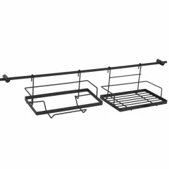 TADAR Reling kuchenny z akcesoriami 76 cm / czarny