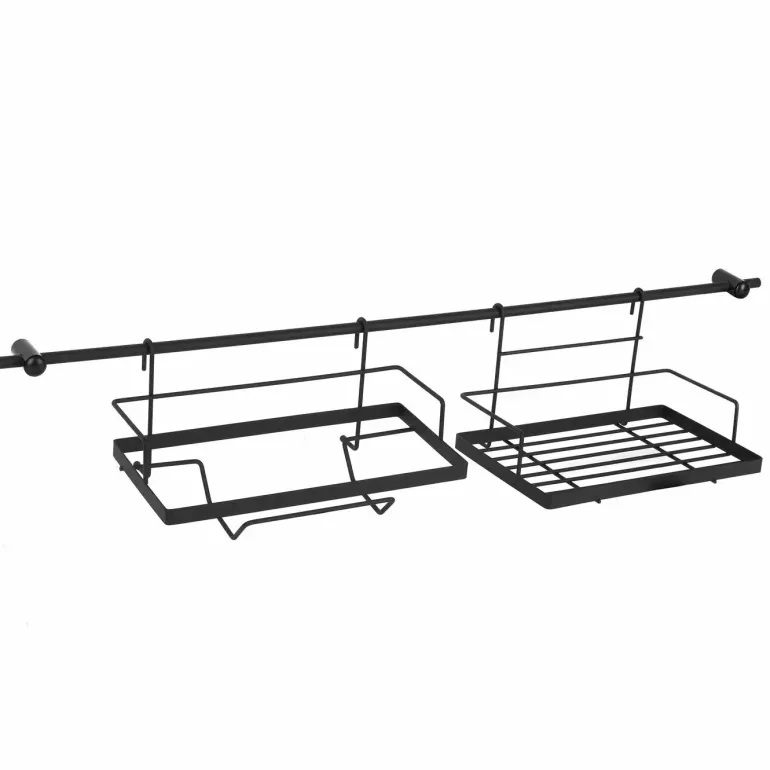 TADAR Reling kuchenny z akcesoriami 76 cm / czarny