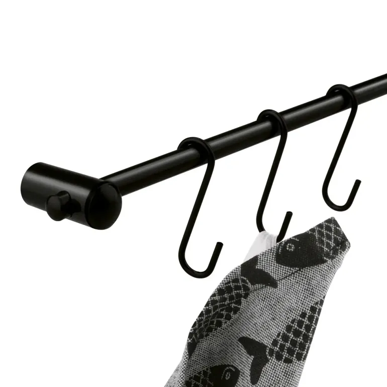 TADAR RELING KUCHENNY Z 8 WIESZAKAMI 54CM CZARNY
