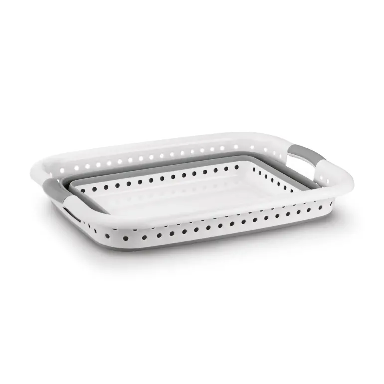 TADAR SILICO KOSZ NA PRANIE SKŁADANY 61X45X26(9)CM SZARY PP+TPR