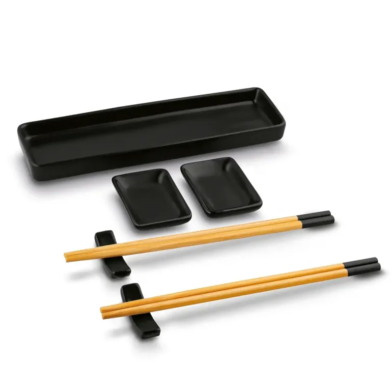 TADAR SUSHI ZESTAW 7 ELEM. 1xTALERZYK, 2xMISECZKA DO SOSU, 2xPAŁECZKI,2xPODSTAWKA POD PAŁECZKI