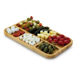 TADAR Talerz półmisek deska 33x19,5 cm na przekąski do serwowania / drewno bambusowe