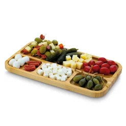 TADAR Talerz półmisek deska 33x19,5 cm na przekąski do serwowania / drewno bambusowe
