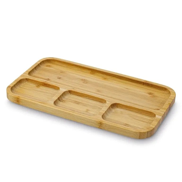 TADAR Talerz półmisek deska 33x19,5 cm na przekąski do serwowania / drewno bambusowe