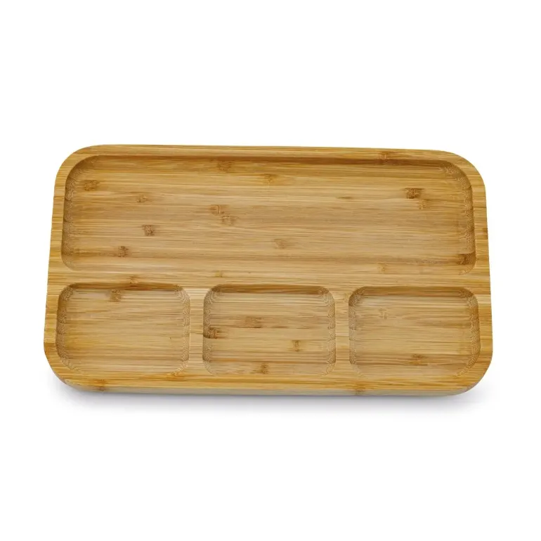 TADAR Talerz półmisek deska 33x19,5 cm na przekąski do serwowania / drewno bambusowe