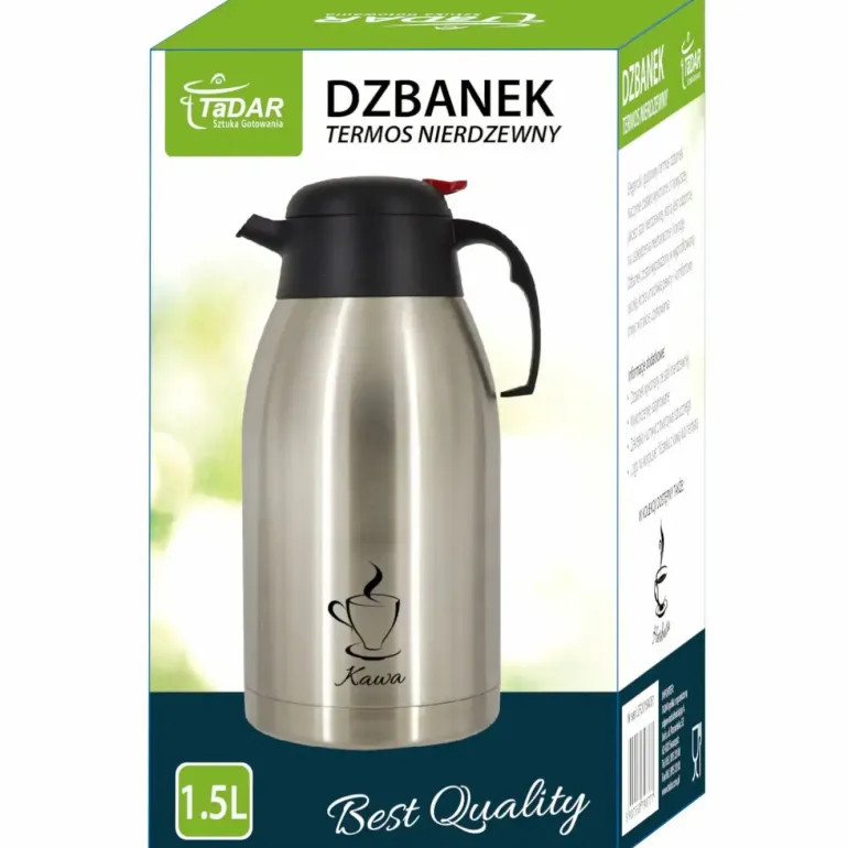 TADAR Termos / dzbanek konferencyjny na kawę 1,5 L / stal nierdzewna