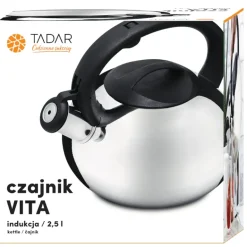 TADAR VITA Czajnik połysk / 2,5 l / stal nierdzewna
