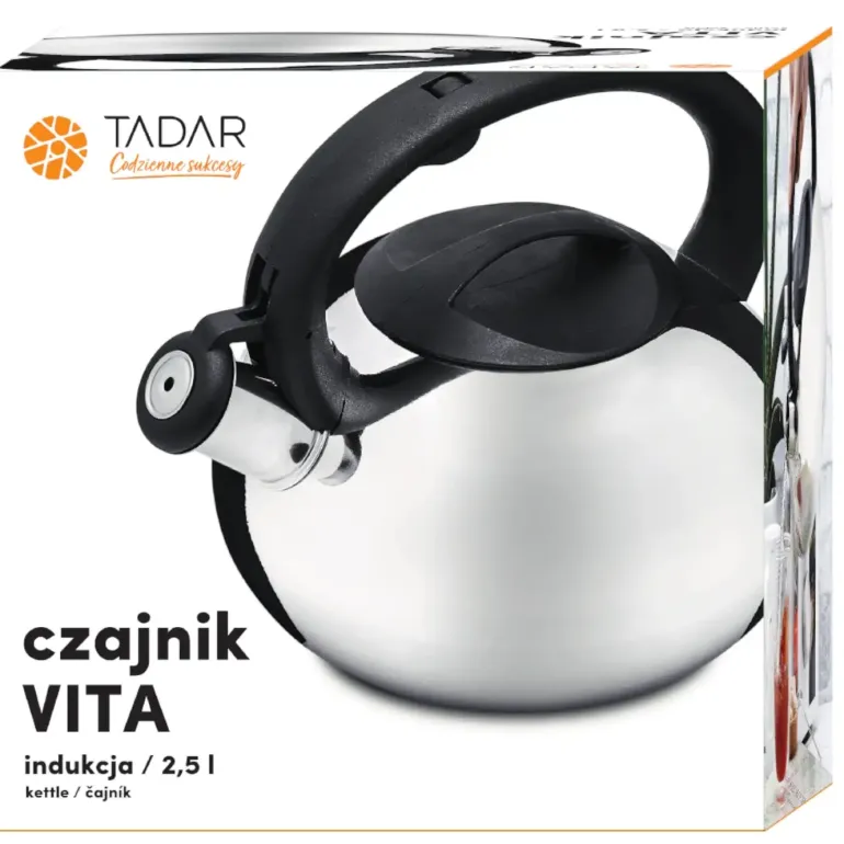 TADAR VITA Czajnik połysk / 2,5 l / stal nierdzewna