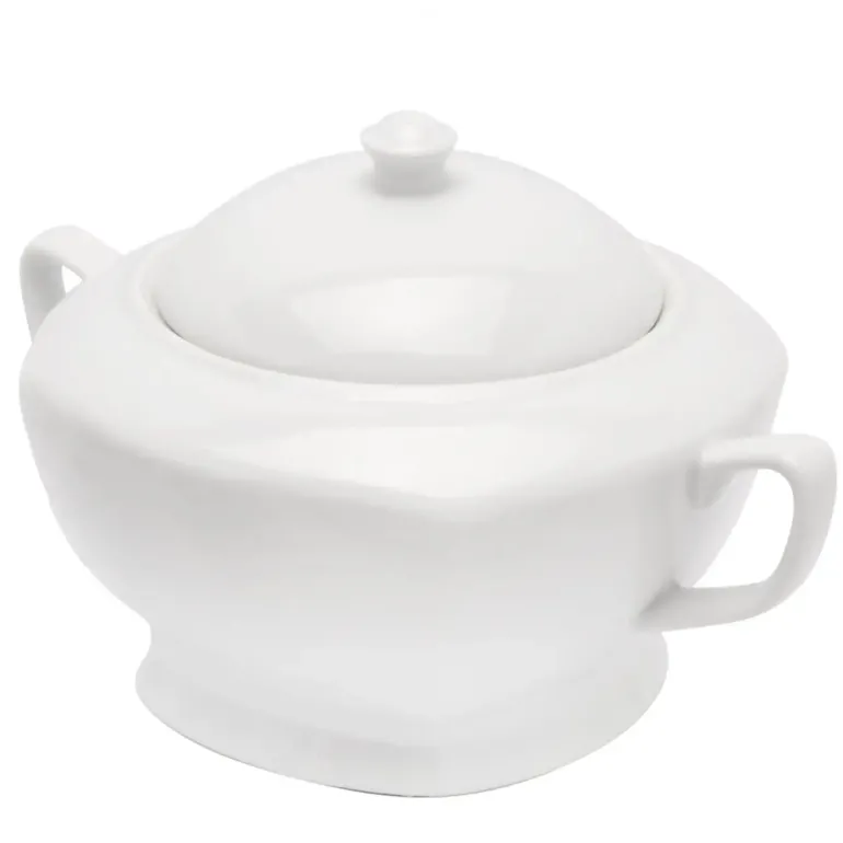 Tadar Waza porcelanowa do zupy 2,5 l / biała