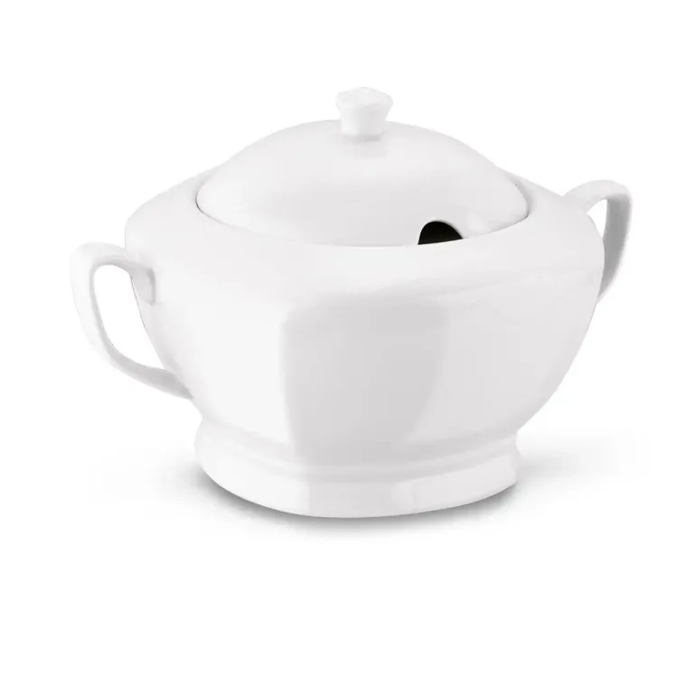 Tadar Waza porcelanowa do zupy 3 l / biała