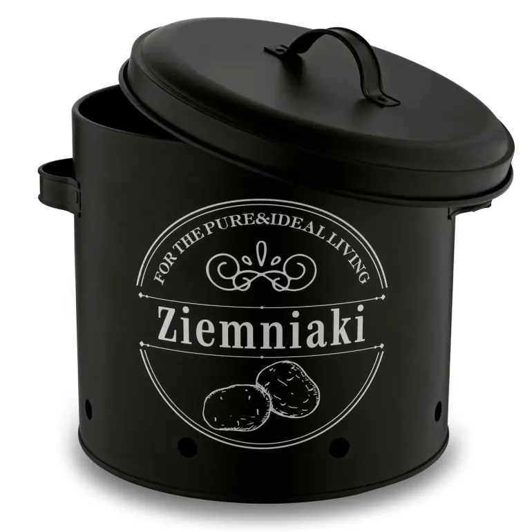 TADAR Zestaw trzech kuchennych pojemników do przechowywania / ziemniaki, cebula, czosnek