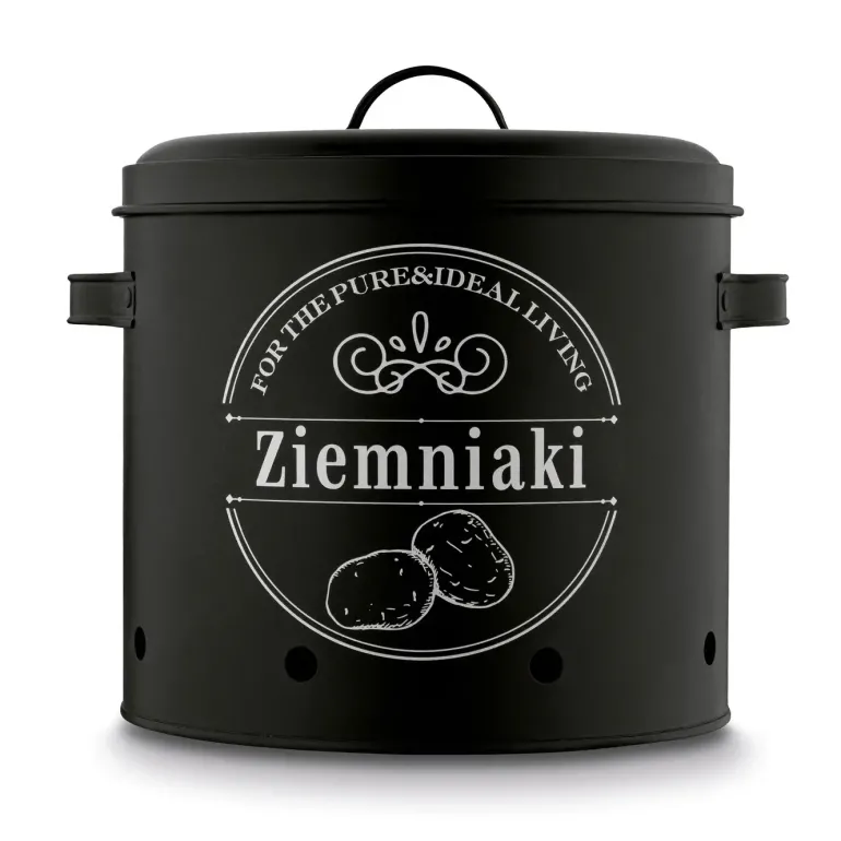 TADAR Zestaw trzech kuchennych pojemników do przechowywania / ziemniaki, cebula, czosnek
