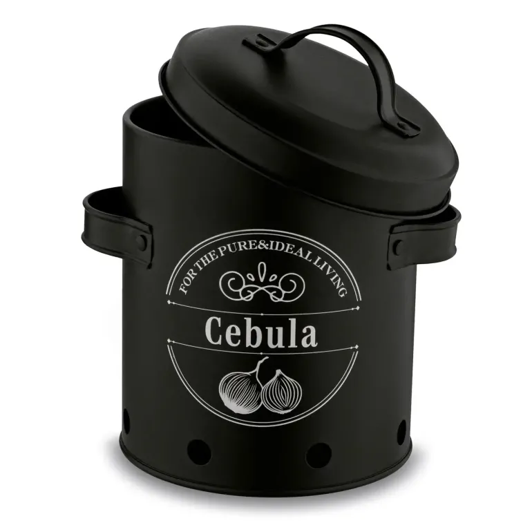 TADAR Zestaw trzech kuchennych pojemników do przechowywania / ziemniaki, cebula, czosnek