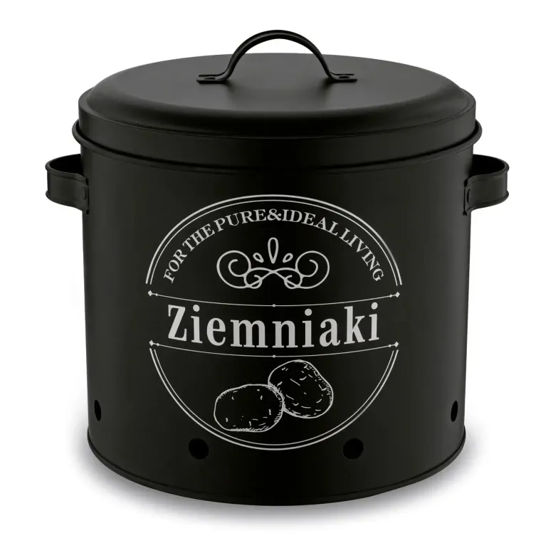 TADAR Zestaw trzech kuchennych pojemników do przechowywania / ziemniaki, cebula, czosnek