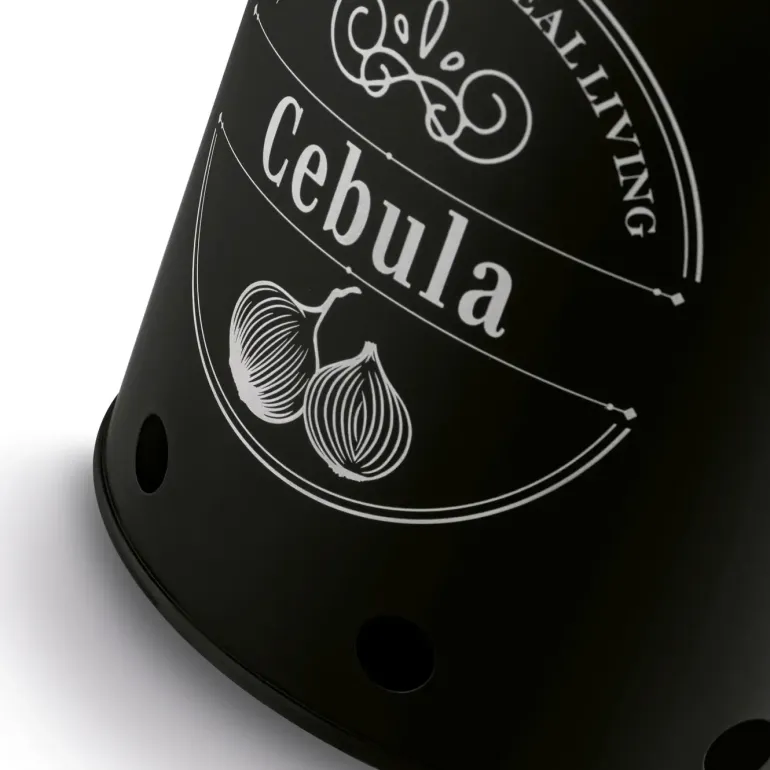 TADAR Zestaw trzech kuchennych pojemników do przechowywania / ziemniaki, cebula, czosnek