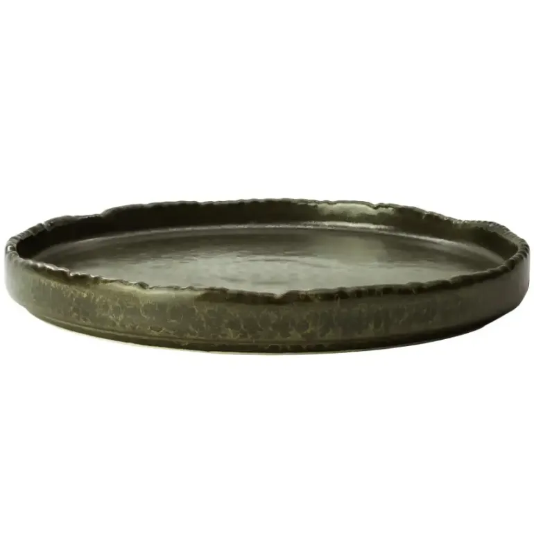 VERLO ALGA Talerz płaski deserowy 21 cm, ciemnozielony
