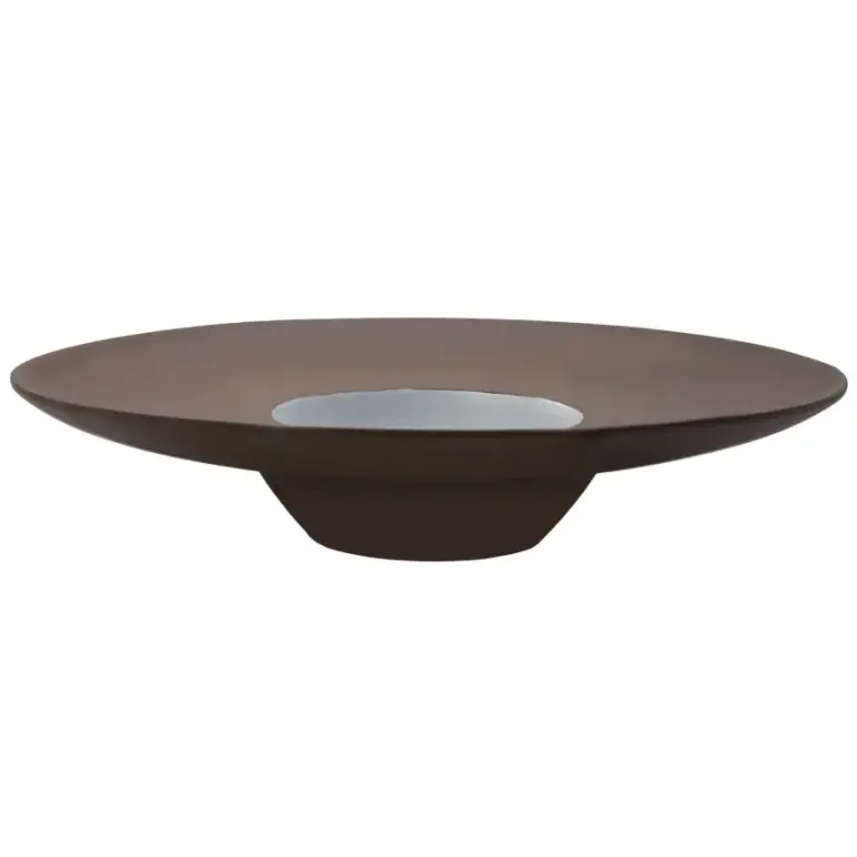VERLO CHOCO Talerz głęboki do pasty 250 ml, 29 cm brązowo-biały