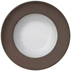 VERLO CHOCO Talerz głęboki 300 ml, 20 cm brązowo-biały