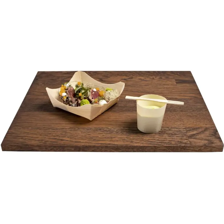 VERLO FingerFood Naczynie bambusowe do serwowania 10 x 10 cm / 50 szt.