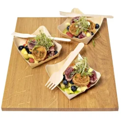 VERLO FingerFood Naczynie bambusowe do serwowania 10 x 10 cm / 50 szt.
