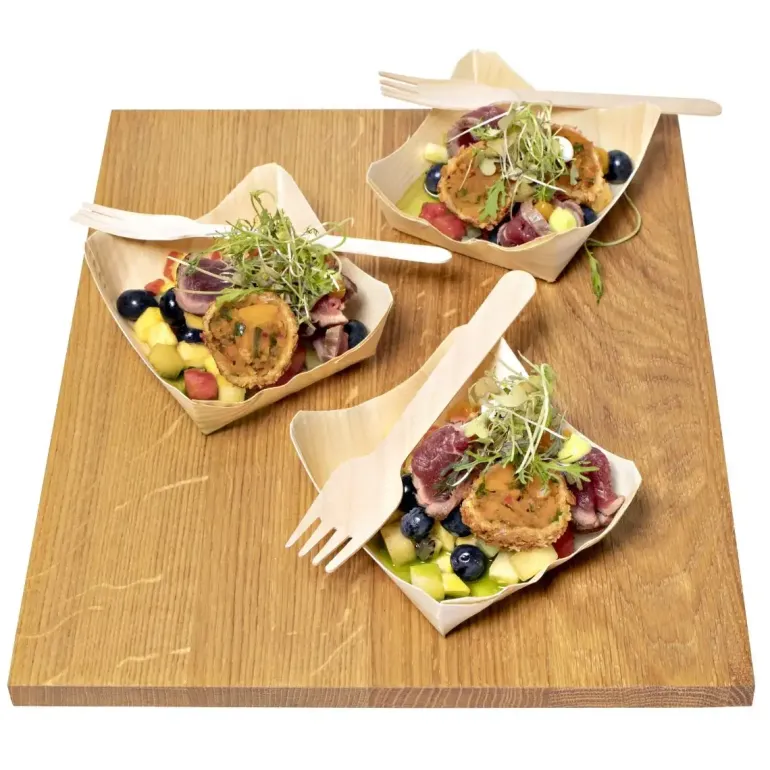 VERLO FingerFood Naczynie bambusowe do serwowania 10 x 10 cm / 50 szt.