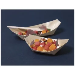 VERLO FingerFood Naczynie bambusowe łódka 9 x 16,5 cm / 50 szt.