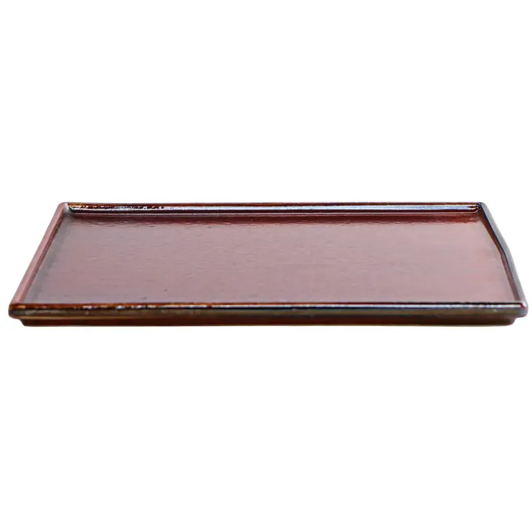 VERLO FLAME Talerz płaski 23 cm kwadratowy, ceglasty