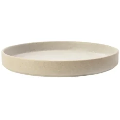 VERLO LESS Talerz płaski deserowy 22 cm z rantem, beżowy