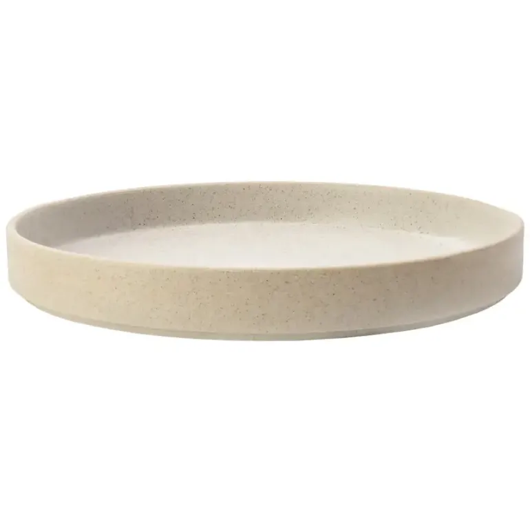VERLO LESS Talerz płaski deserowy 22 cm z rantem, beżowy