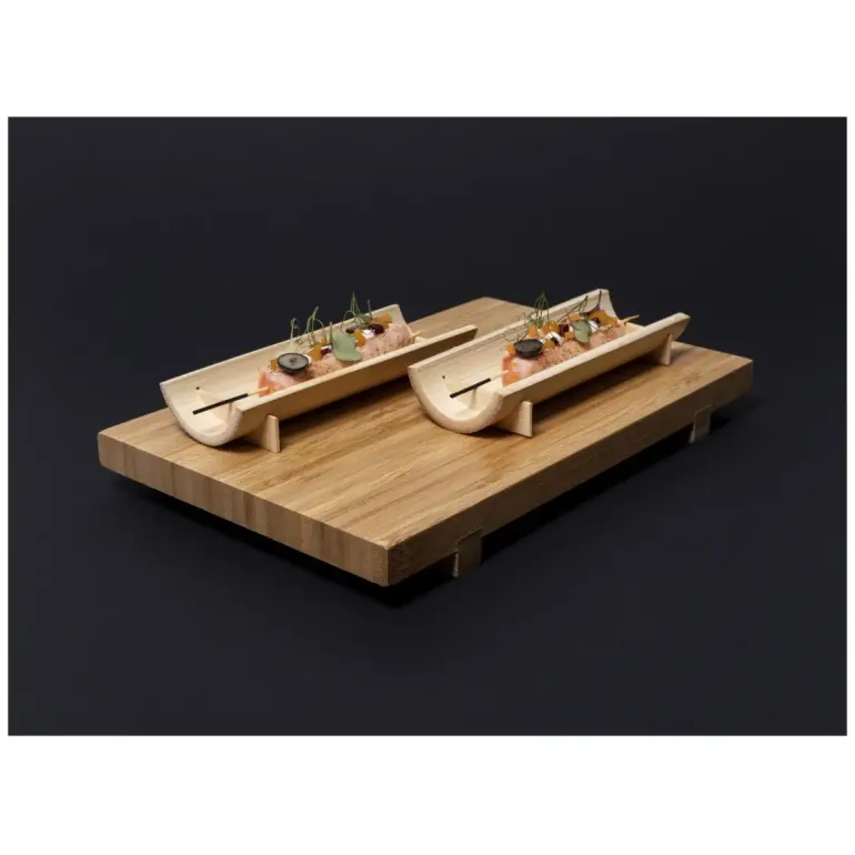 VERLO Naczynie łódeczka FingerFood 15 cm / 6 szt. / drewno bambusowe