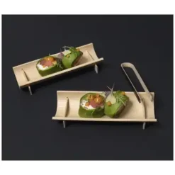 VERLO Naczynie łódeczka FingerFood 15 cm / 6 szt. / drewno bambusowe