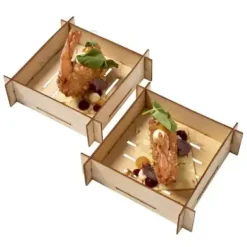 VERLO Naczynie FingerFood 8 cm / 6 szt. / drewno bambusowe