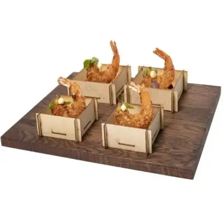 VERLO Naczynie FingerFood 8 cm / 6 szt. / drewno bambusowe