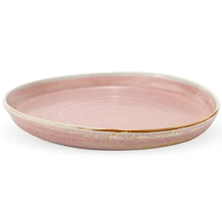 VERLO RUSTIC REBORN Talerz płaski deserowy 23 cm, różowy