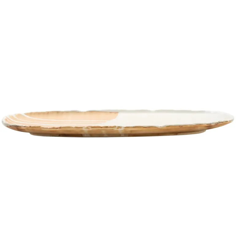 VERLO SAMTO Talerz owalny / półmis 35 x 15 cm / kremowy