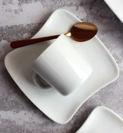WYPRZEDAŻ! ARZBERG SANDY 6x talerz deserowy + 5x filiżanka / 11 el / porcelana
