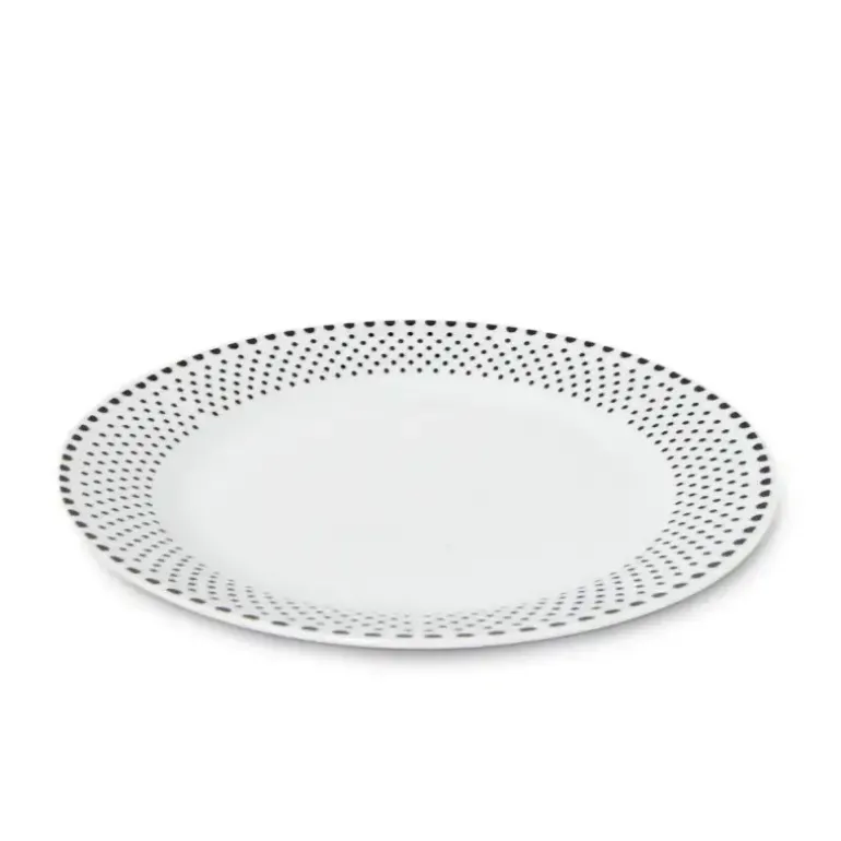 WYPRZEDAŻ! BELLA FIORE DOTS Komplet 9 talerzy dla 3 osób / porcelana