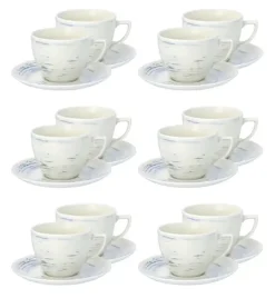 WYPRZEDAŻ! CHODZIEŻ CITY CT22 BORÓWKOWY KREM Serwis kawowy 24 el / 12 osób / porcelana