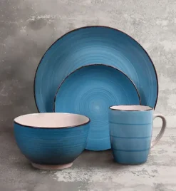 WYPRZEDAŻ! EXCELLENT HOUSEWARE Komplet 4 kubków / niebieskie / ceramika