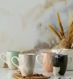 WYPRZEDAŻ! KUTAHYA LIMA HYPNOSE Komplet 2 kubków 240 ml czerwony / porcelana