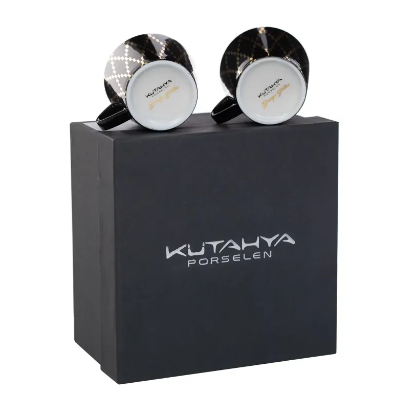 WYPRZEDAŻ! KUTAHYA TOLEDO 12 Komplet dwóch filiżanek ze spodkami 200 ml / porcelana
