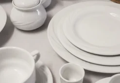 WYPRZEDAŻ! LUBIANA ARCADIA Talerz płytki 22,5 cm | porcelana luz