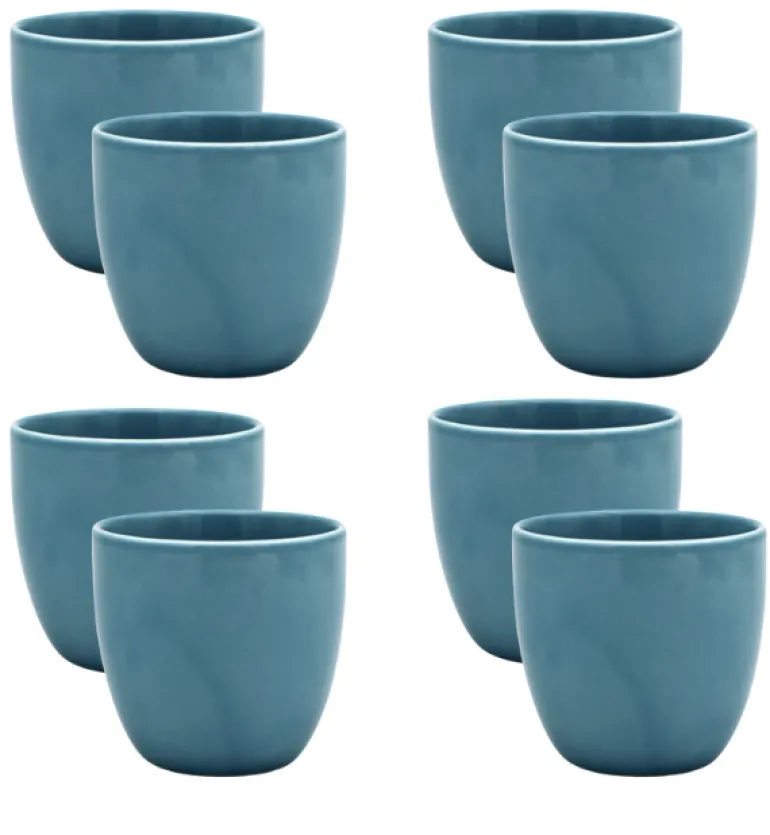 WYPRZEDAŻ! LUBIANA BILL | K6 Kubek 300 ml bez ucha | turkus | porcelana x 6 SZT.