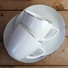 WYPRZEDAŻ! LUBIANA BOSS "WAZA WA-08P PLATYNOWA LINIA" Zestaw 4 spodków do filiżanek / porcelana