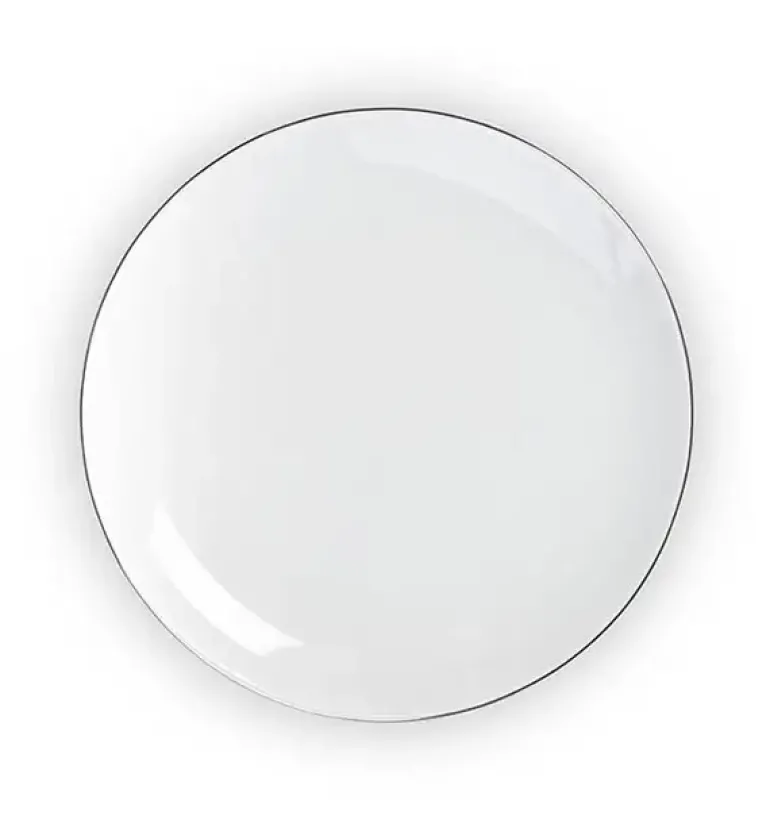 WYPRZEDAŻ! LUBIANA BOSS "WAZA WA-08P PLATYNOWA LINIA" Zestaw talerzy obiadowych i deserowych / 2 el / porcelana