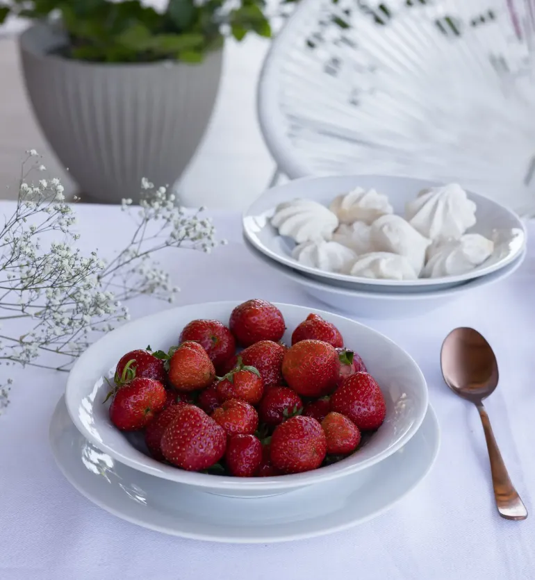 WYPRZEDAŻ! LUBIANA ETO MODERN BIAŁY Serwis obiadowy 36 el / 12 osób / porcelana dekorowana